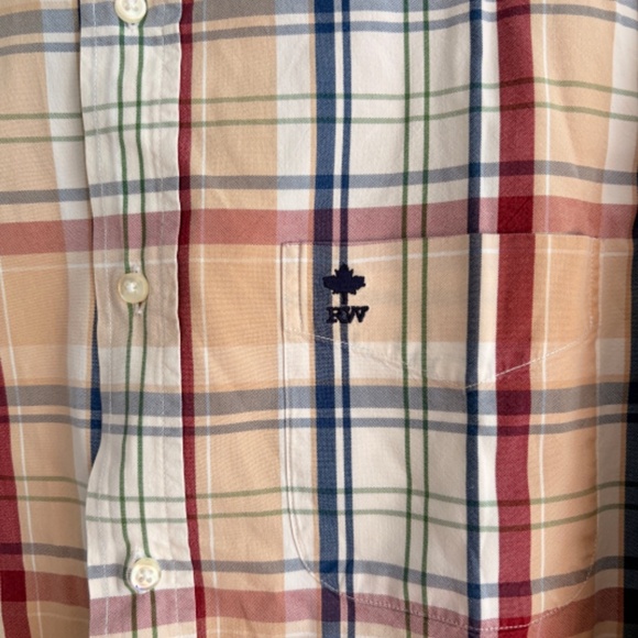 Vintage RIVER WOODS Plaid Casual dress shirt SMALL Men's USA - Picture 2 of 6